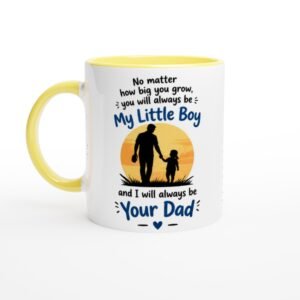 White 11oz Ceramic Mug with Color Inside